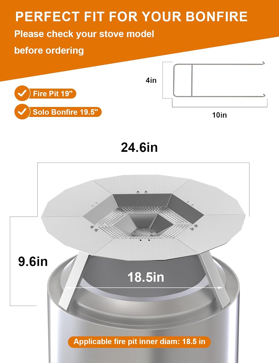 Heat Deflector for Solo Stove Bonfire, 19.5