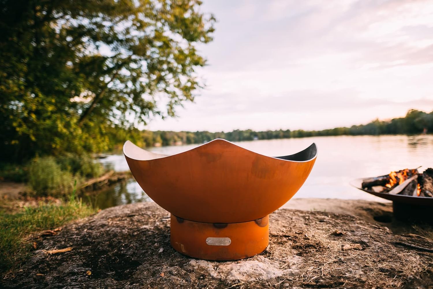 Fire Pit Art Manta Ray Wood Burning Mild Carbon Steel Fire Pit