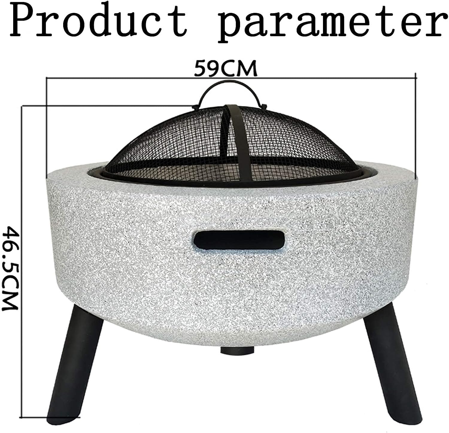 Outdoor Fire Pits Table Top Fire Pit Outdoor Heaters & Fire Pit Grill Bowl Backyard Patio Garden Fireplace with Grill Grate for Camping/Outdoor Heating/Bonfire and Picnic