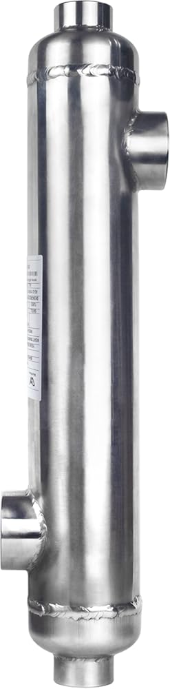 AB Pool Heat Exchanger: 360 kBtu Stainless Steel 316L Opposite Ports 2