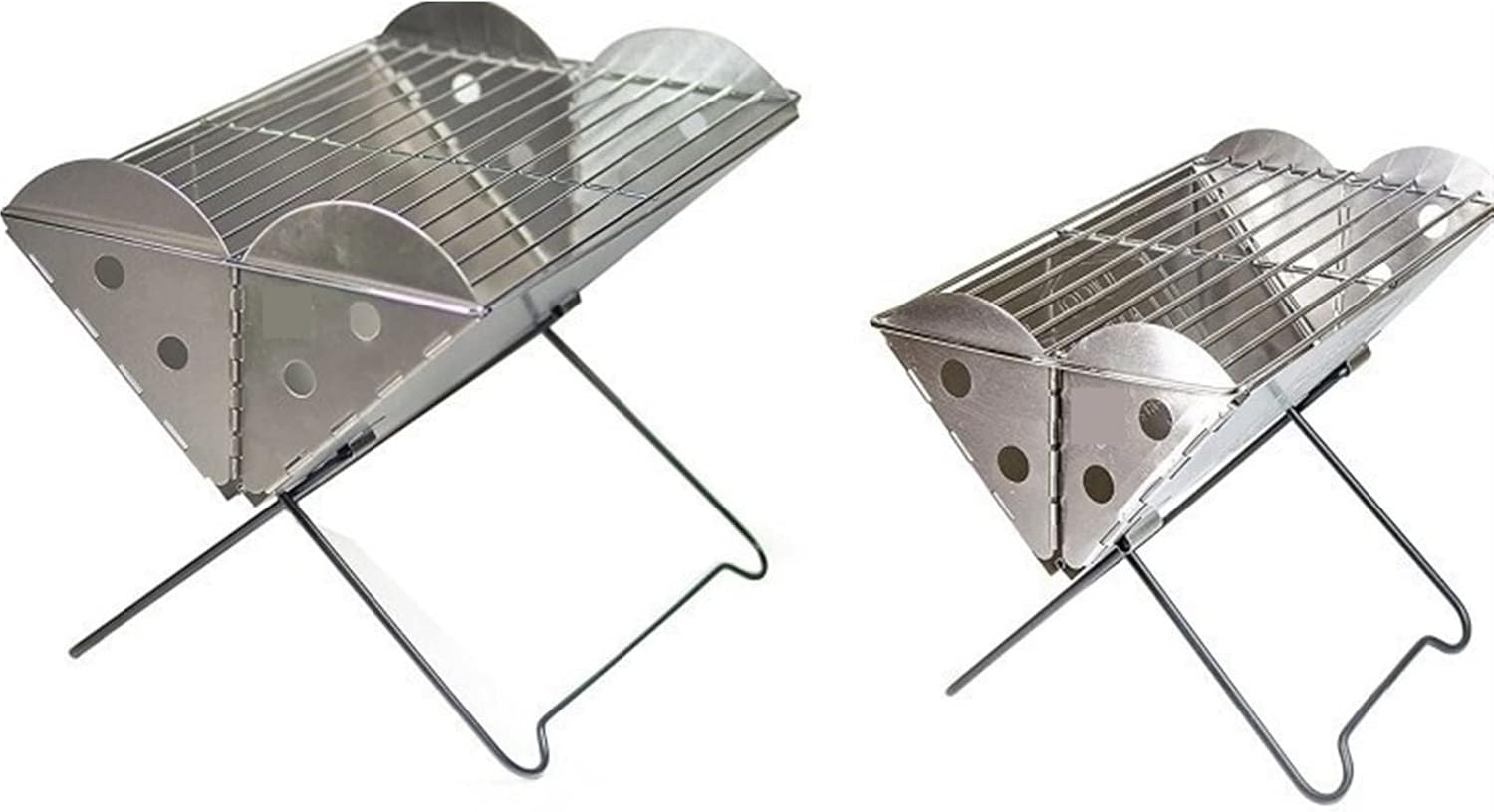 Grills Stable Outdoor Camping Flat Backpack Portable Stainless Steel Grill And Fire Pit