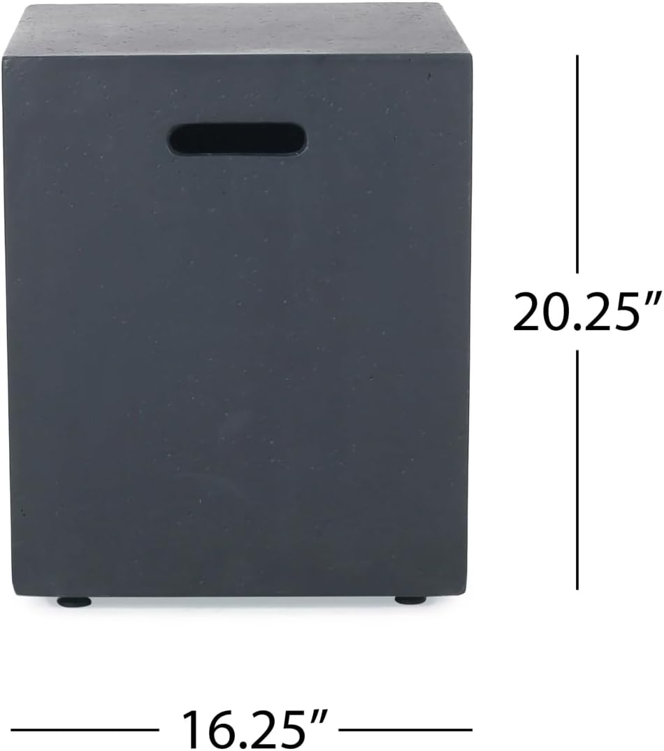 Outdoor 50000 Btu Propane Fire Pit, Dark Grey, with Tank Holder Magnesium Oxide 50,000 Btu Outdoor & Party Use Modern Design