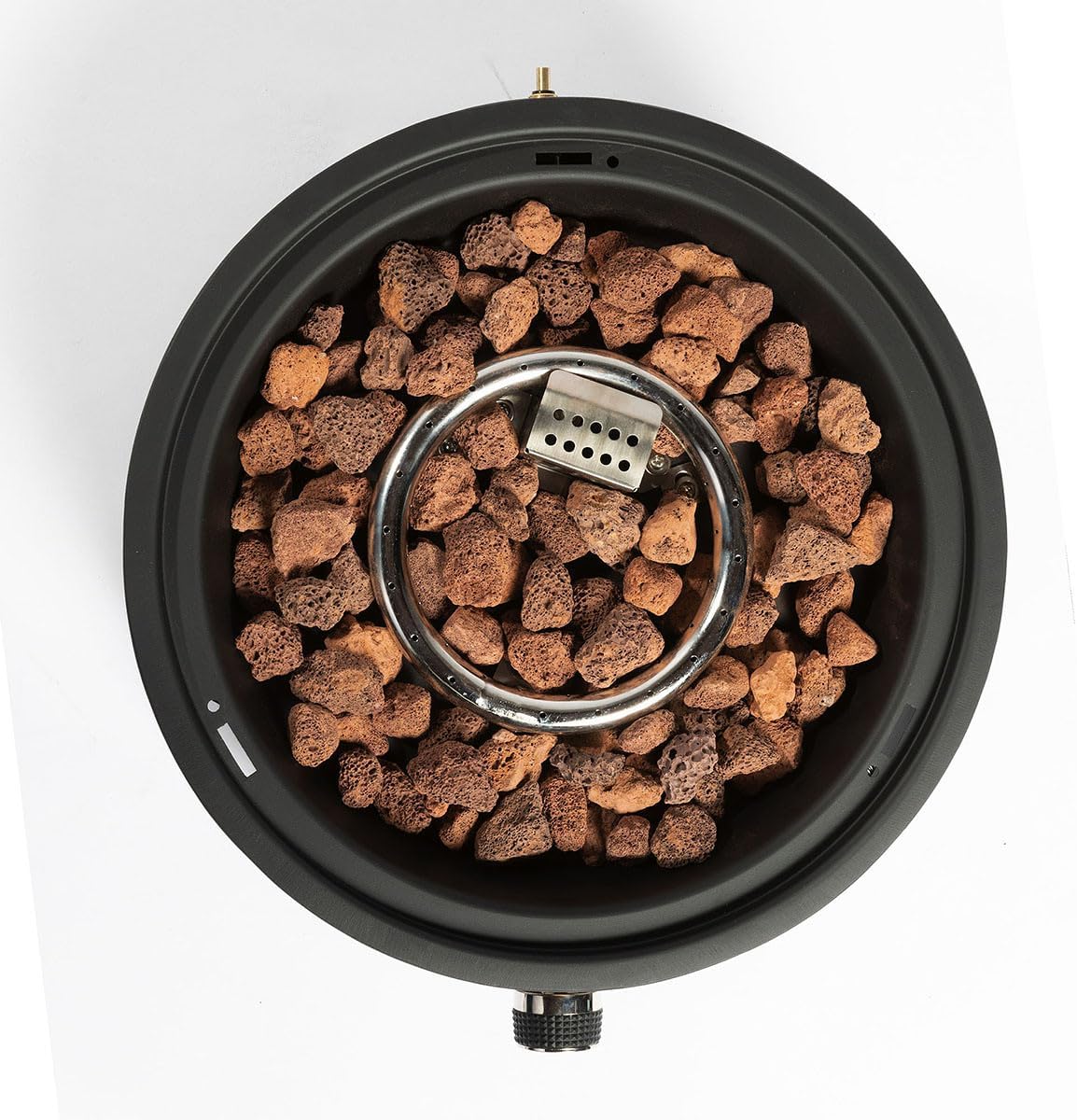 Gas Fire Pits for Outside Patio 15 Inch Small Fireplace Tabletop 40000 BTU Propane Fire Pit with Stainless Steel Burner Smokeless Outdoor Fireplace for Patio Backyard & Camping