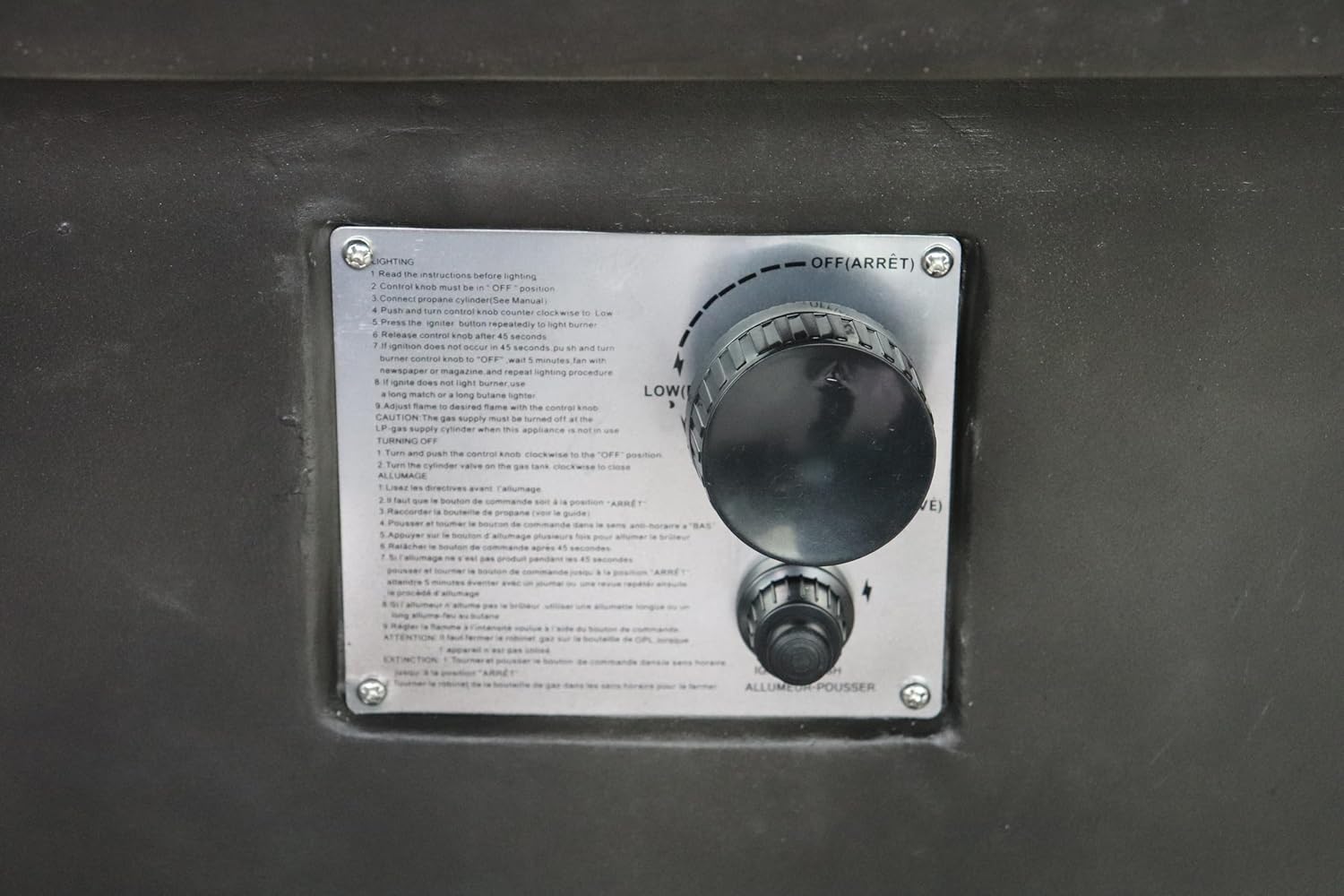 24'' H Concrete Propane,Natural Gas Outdoor Fire Pit Table LG24