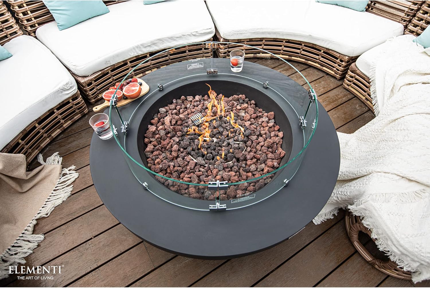 Lunar Bowl Concrete Fire Pit 42