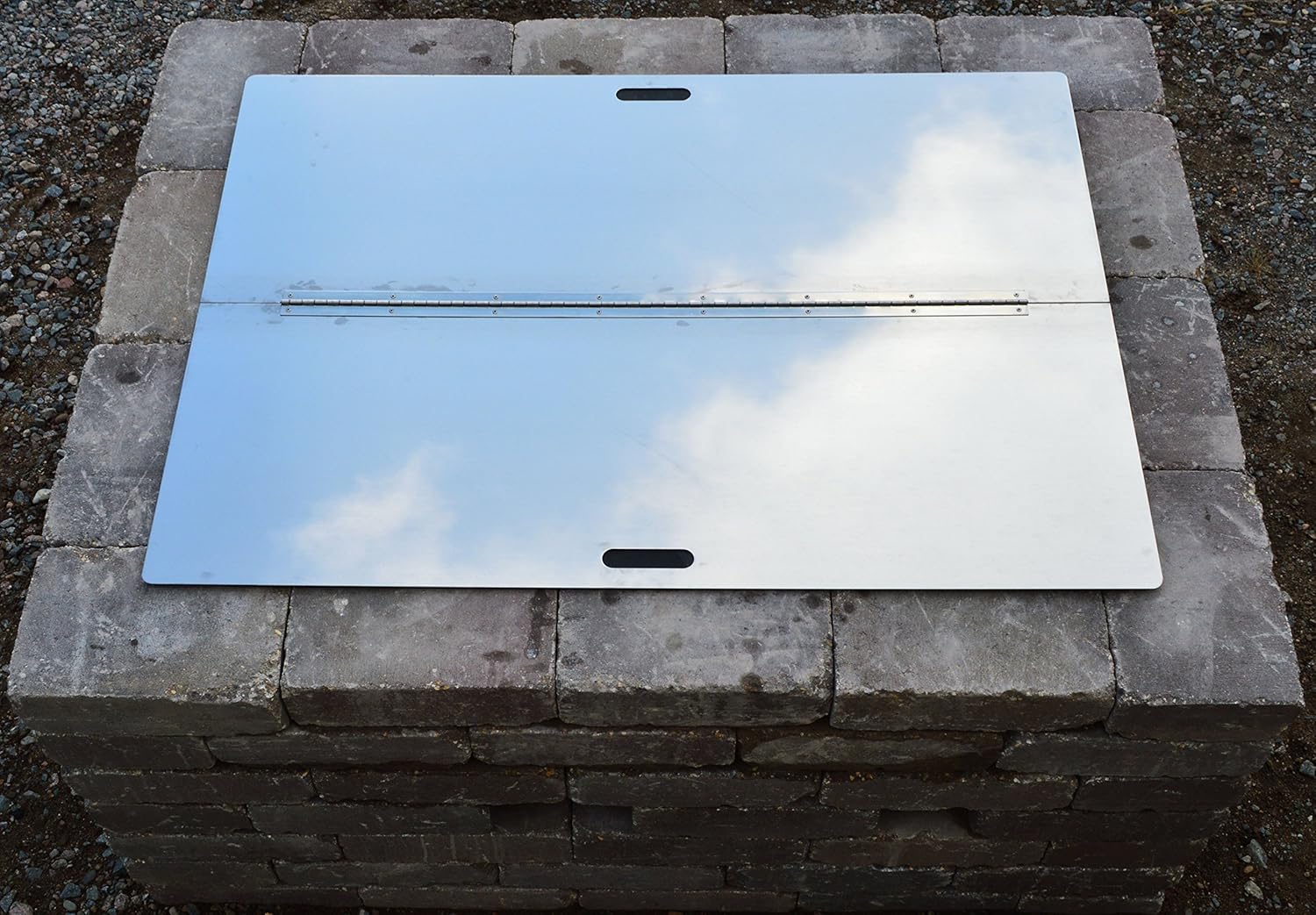 Firebuggz Fire Pit Cover - Stainless Steel Fire Pit Cover, 44