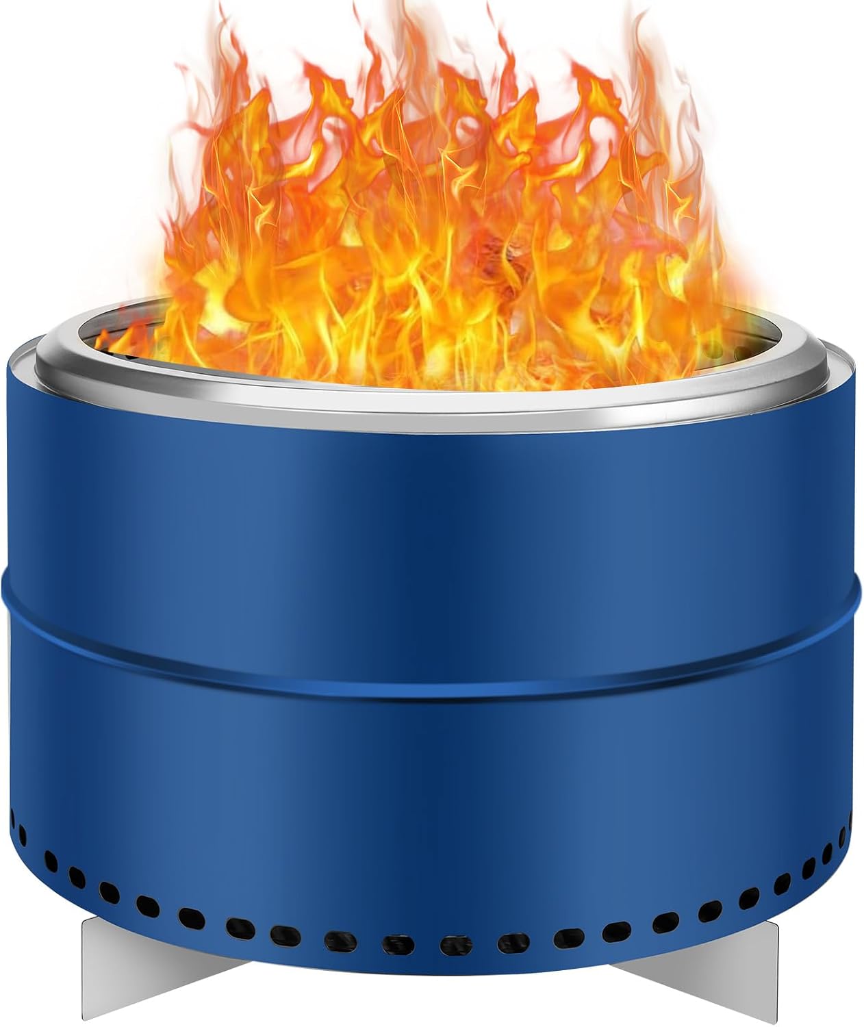 Portable Smokeless Fire Pit - 27 Inch Multi-Functional Camping Fire Bowl with Stand and Carrying Bag, Perfect for Outdoor Gatherings and Activities, Durable Stainless Steel Design