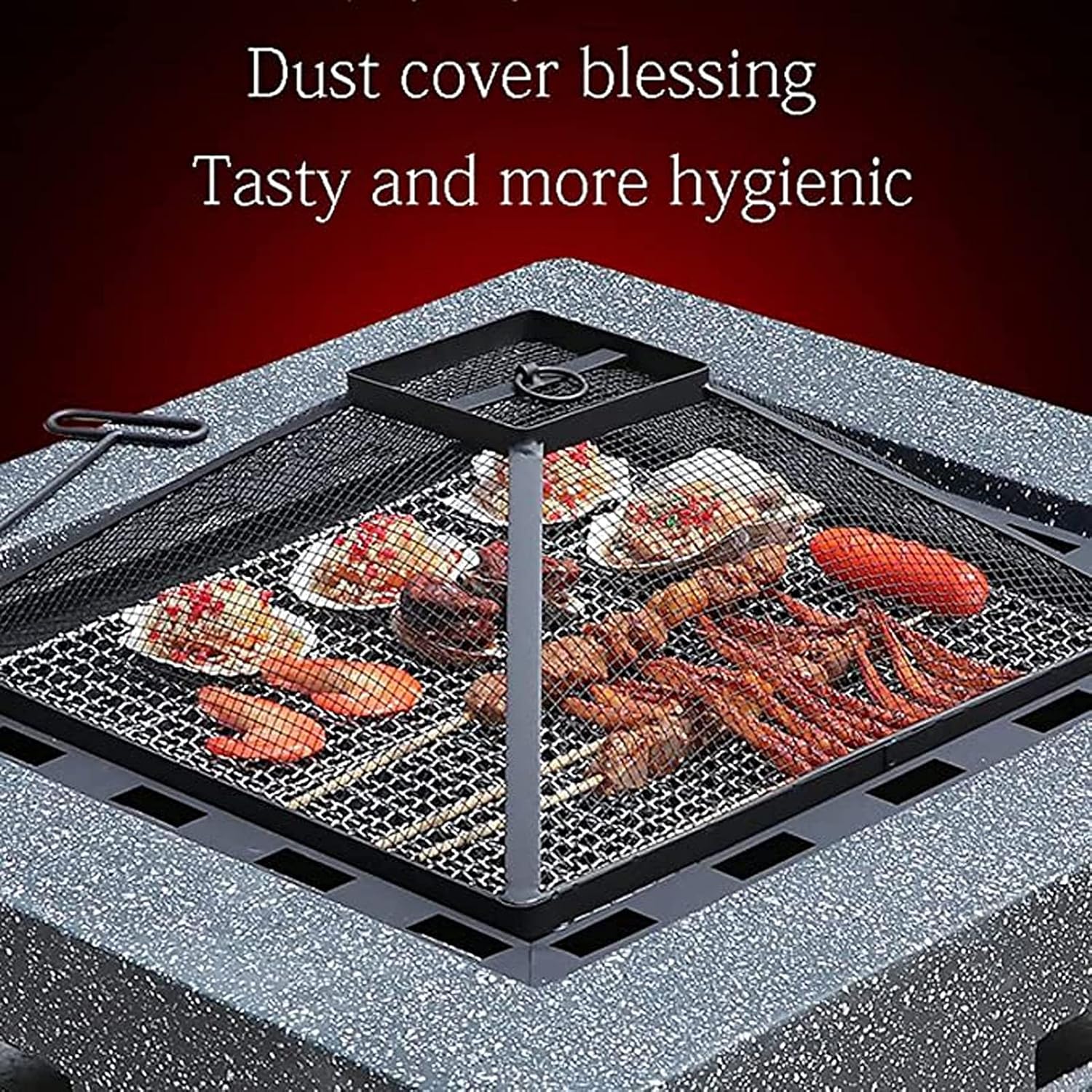 Firepit Bowl Outdoor Fire Pit Table Concrete Round and Wood Burning Fire Pit 3 in 1 Fireplace for B