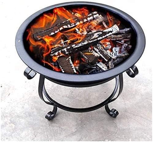 Fire Pits Outdoor Wood Burning Fire Pits 56Cm Diamete Fire Pit - Outdoor Fire Large Bonfire Wood Burning Patio Coal Grill Firepit