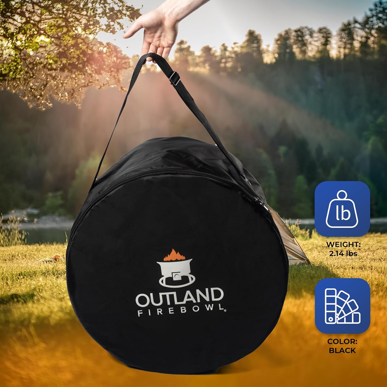 Outland Living Firebowl UV and Weather Resistant 761 Mega Carry Bag, Fits 24-Inch Diameter Outdoor Propane Gas Fire Pit