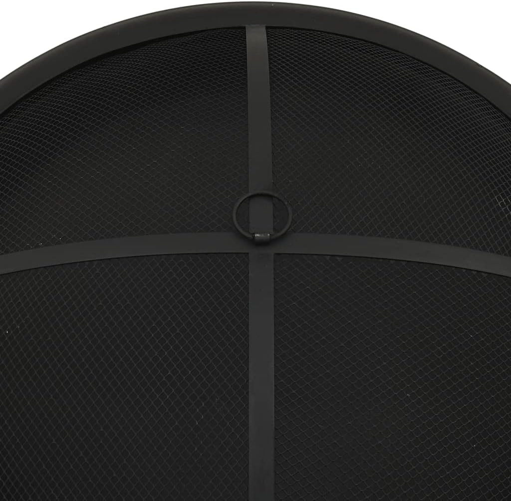 Steel Outdoor Fire Pit, Patio Wood Burning Grill for Patio Backyard Garden Beach Camping Picnic,Fire Pit w/Poker 29.5