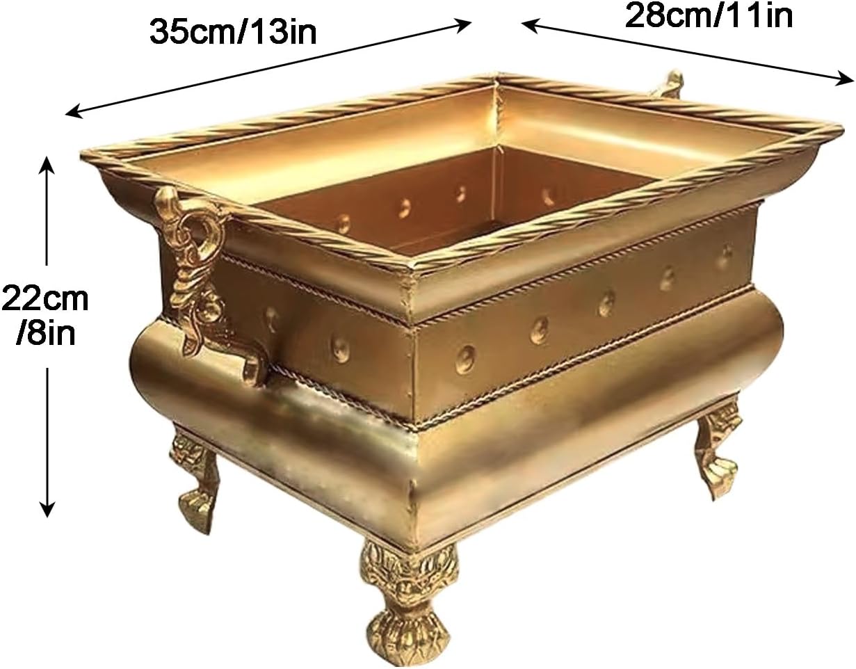 Burn Barrel for Yard Waste, Outdoor Fire Pit, Incinerator, Tabletop Firepit, Raised Legs for Yard Patio Backyard Leaves, Paper, Household Debris(35cm/13in)