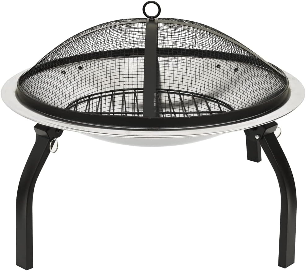 SKM 2-in-1 Fire Pit and BBQ with Poker 22