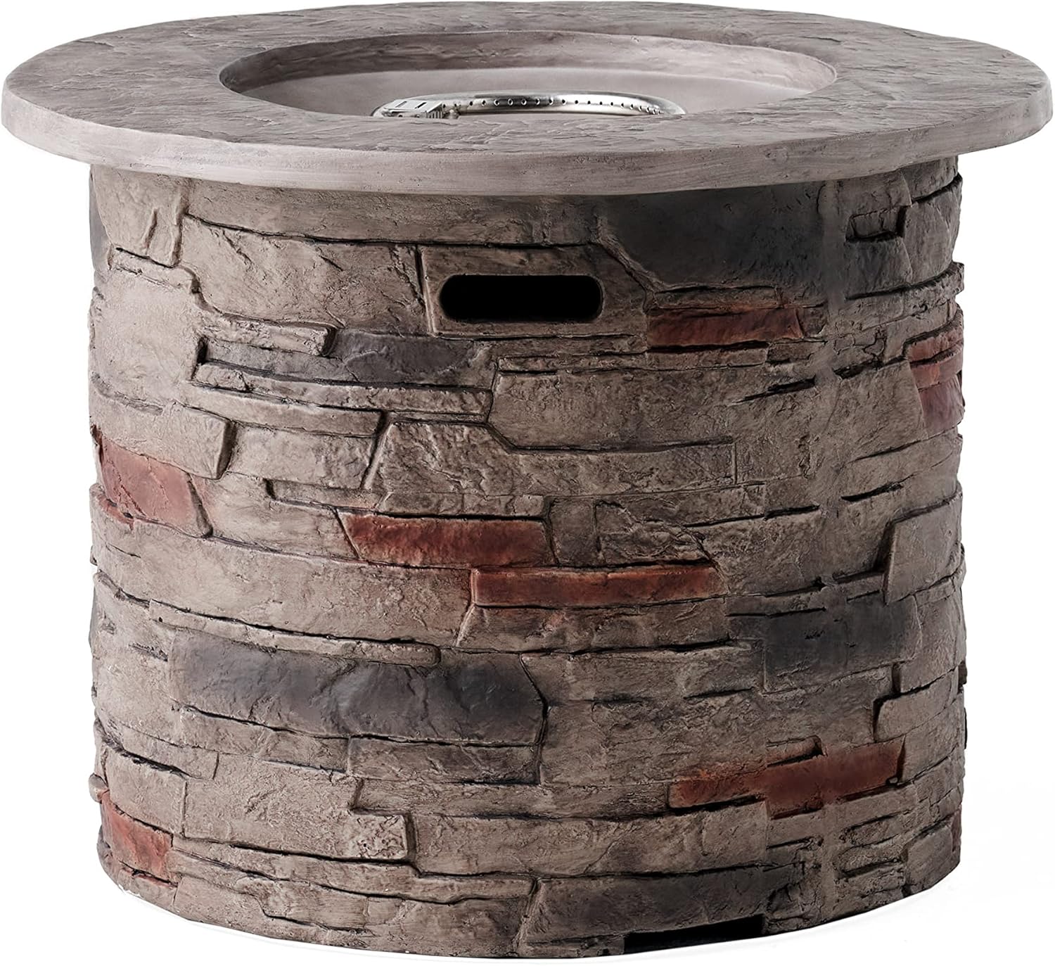 Christopher Knight Home Hoonah Circular MGO Fire Pit with Grey Top - 40,000 BTU, 32