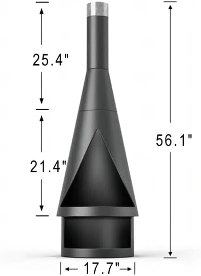 56.1 Inch Tall Outdoor Fireplace for Patio,Outdoor Wood Burning Fire Pit,Chiminea Outdoor Fireplace,Cast Iron Chiminea,Backyard Outdoor Fire Pits