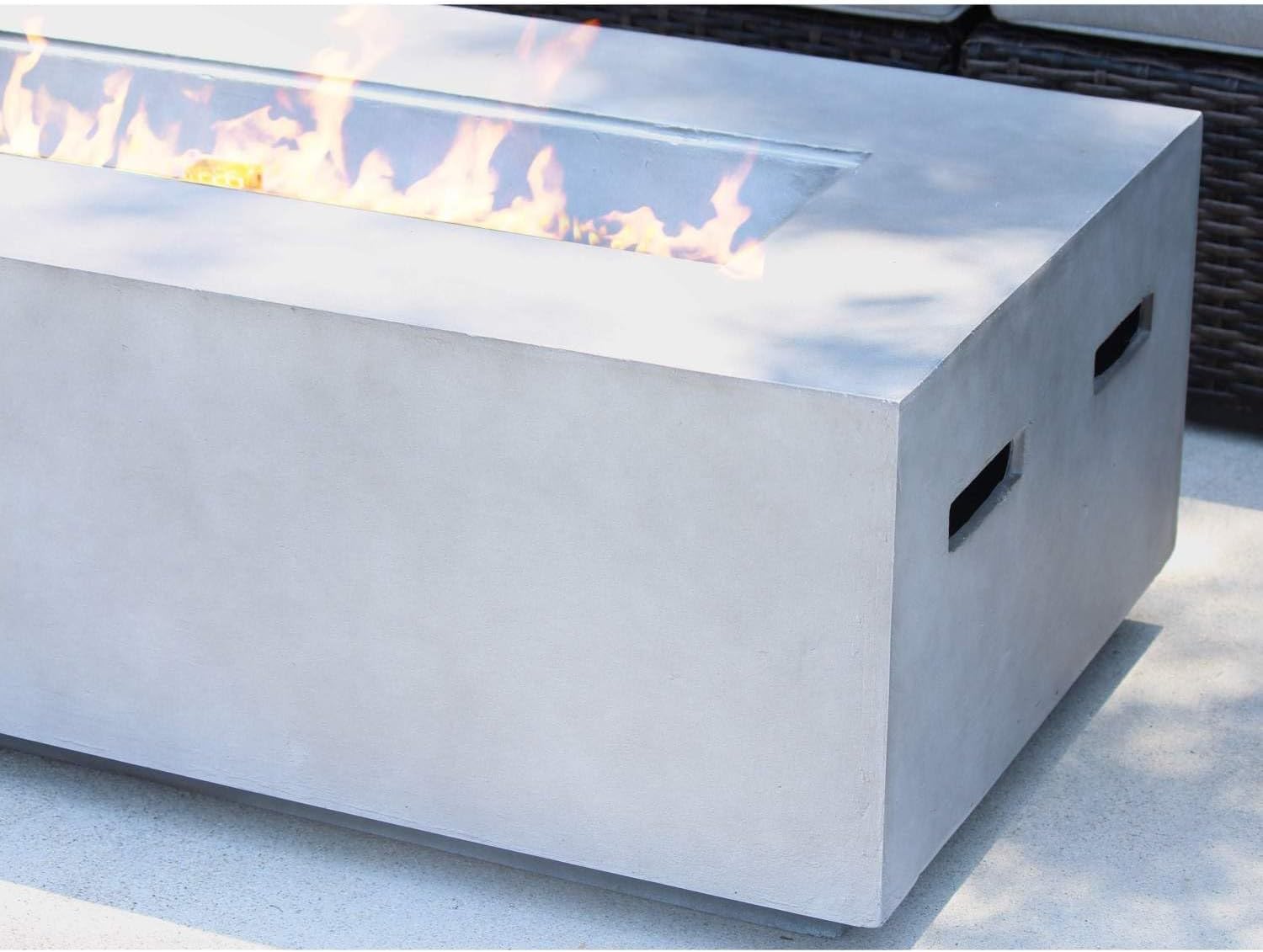 Concrete Propane Outdoor Fire Pit Coffee Table