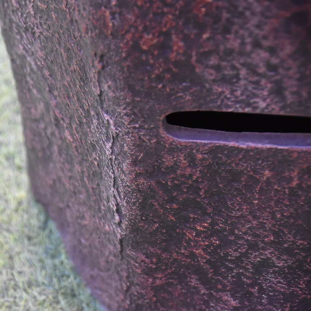 Elementi Columbia Propane Tank Cover Fire Pit Accessories Round 19 Inches Concrete Outdoor Side Table Fits Standard 43 Pound Propane Tank Hideaway Table