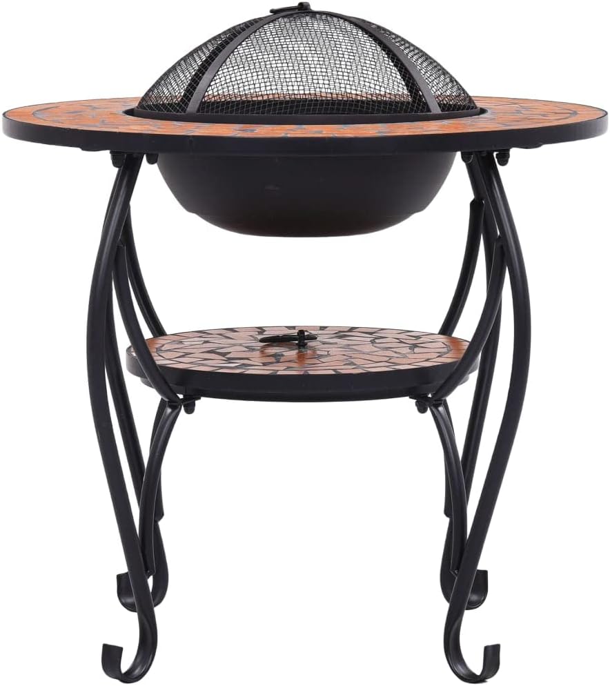 SKM Mosaic Fire Pit Table Terracotta 26.8