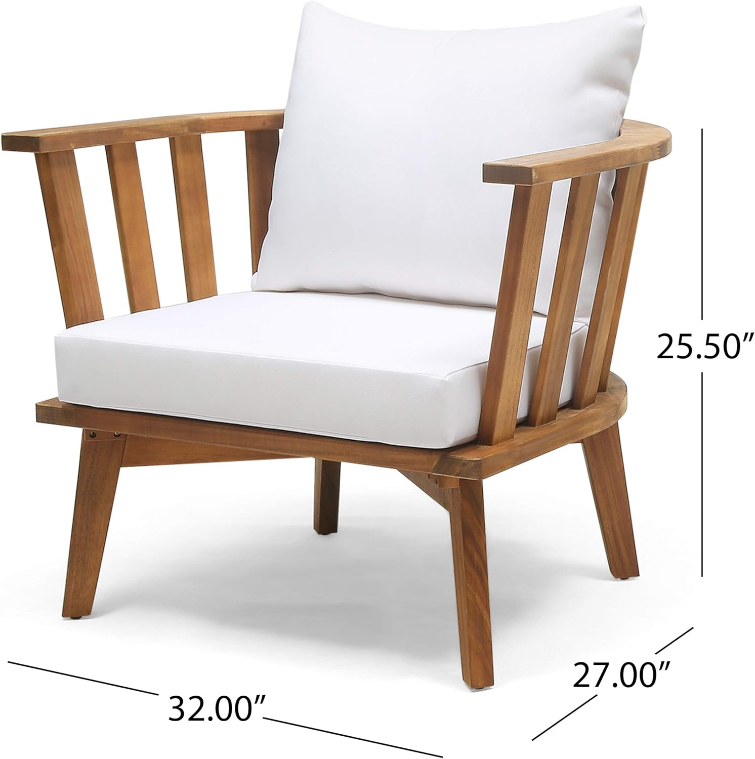 GDFStudio Noble House Walson 5 Piece Outdoor Fire Pit Wood Conversation Set in Teak