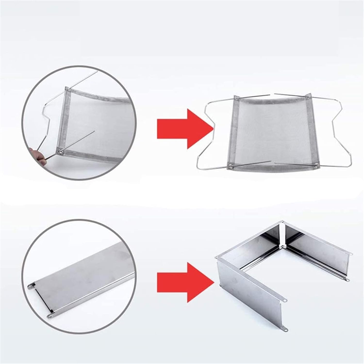 Grills Outdoor Camping Stove Stainless Steel Folding Bonfire Barbecue Burning Firewood Stove Mini Fire-Pit Portable Picnic Stove