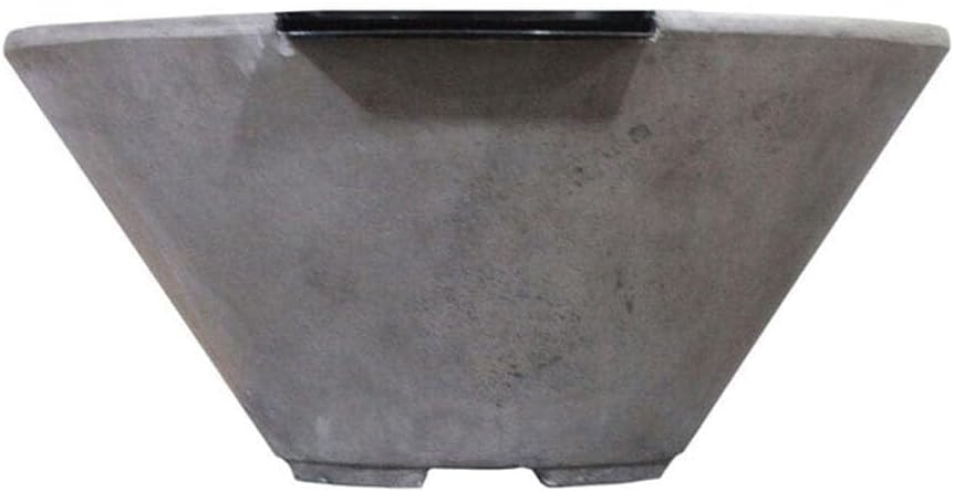 Lakeview Outdoor Designs Scape Key 32 1/2 Inch Square GFRC Concrete Natural Gas Fire & Water Bowl in Gray