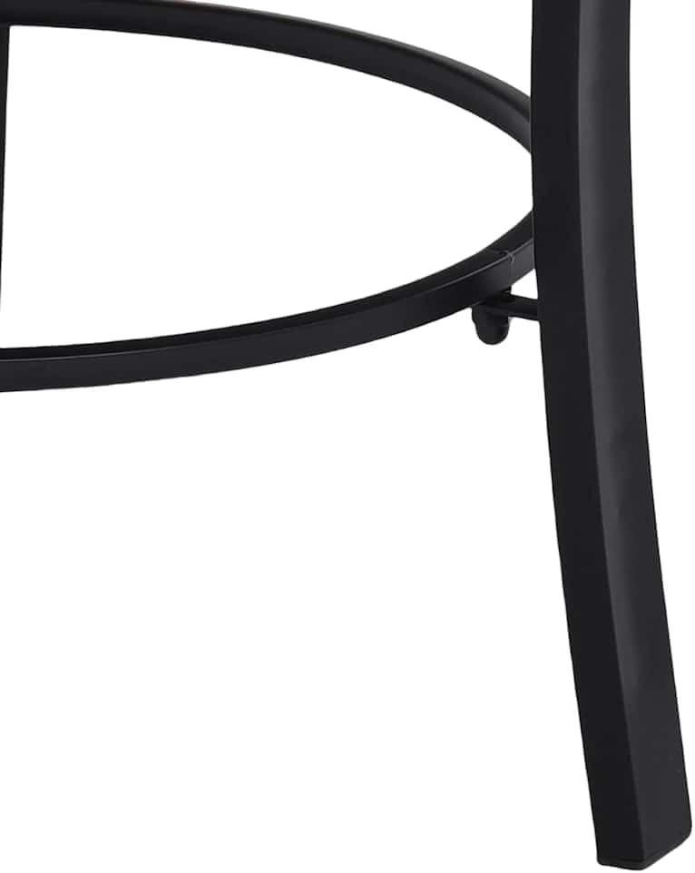 Mosaic Fire Pit Black and White Steel Fire Pit Bowl with Grid and Tabletop for Outdoor Heating and BBQ Use 26.8