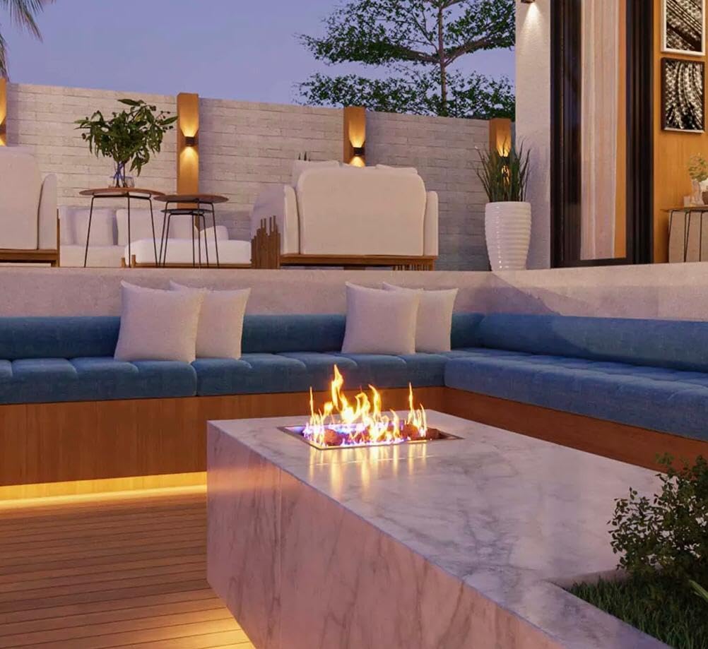 Lareira externa Pit FIRE + Pedras Vulcanicas