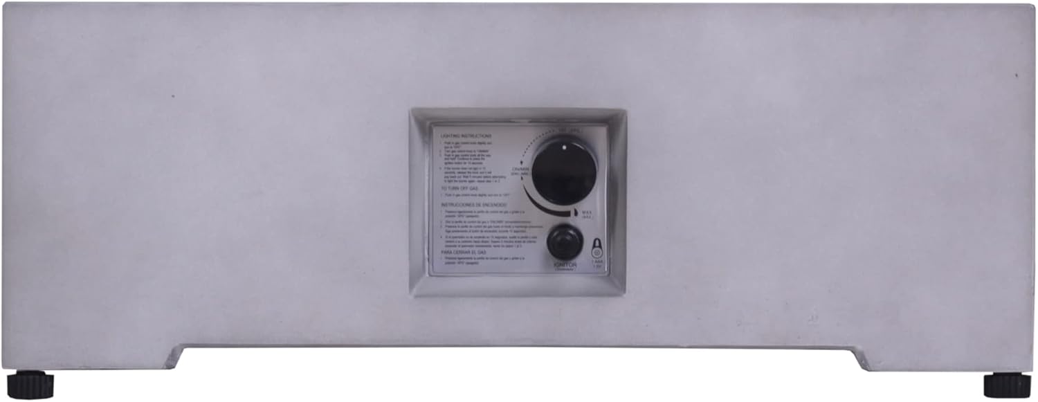 40,000BTU Exterior Faux Stone Propane Fire Pit for Outdoor Garden Backyard with Water Proof Cover and Lava Rock, Gray