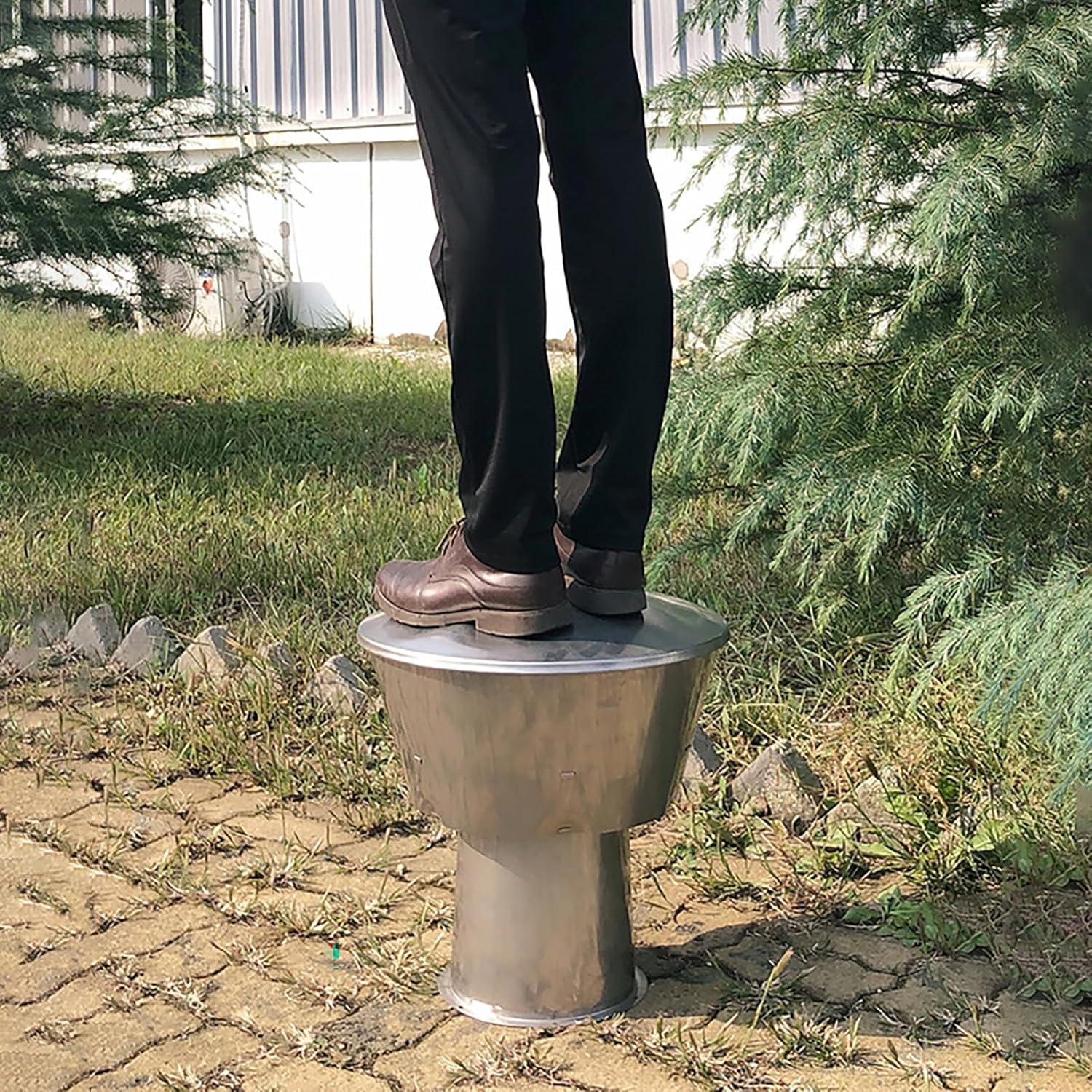 304 Stainless Steel Chimney Cap - Rain Cover and Windproof Design, Round Flue Pipe Exhaust Hood Protector for Outdoor Air Ventilation and Range Hood Applications (400mm)