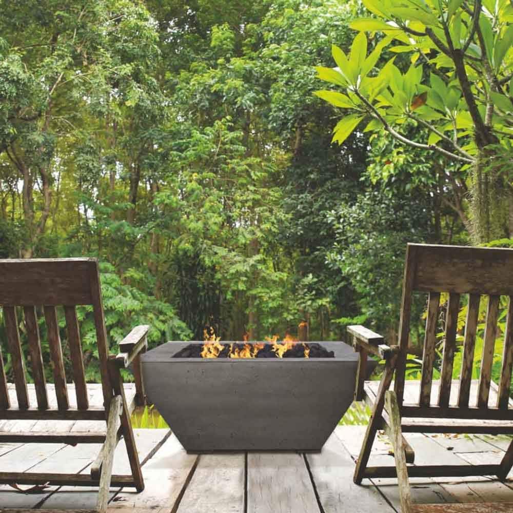 Prism Hardscapes Lombard Concrete Gas Fire Pit (PH-416-3LP), Propane, Natural, 40x40-Inch