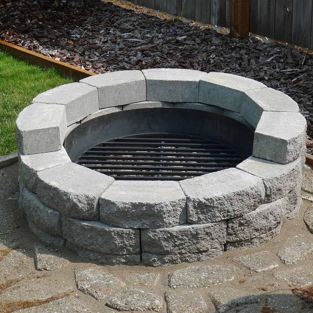 TITAN GREAT OUTDOORS Ash & Ember Round 30in Fire Pit Grate, Heavy Duty 1/2in Steel Elevated Log Wood Pit Grate, Burning Fireplace and Firepits