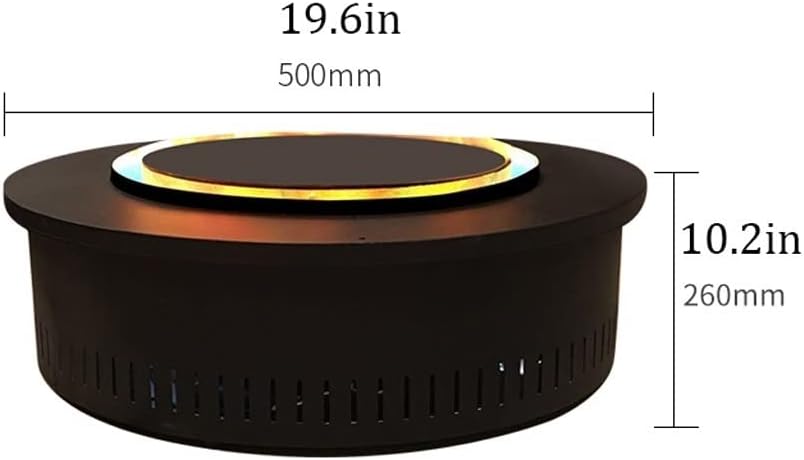 3D Water Vapor Fireplace with Humidifier Flame Embedded 3D Atomization Electric Fireplace Household Circular Electric Fireplaces Simulates 3D Flame, Remote Control