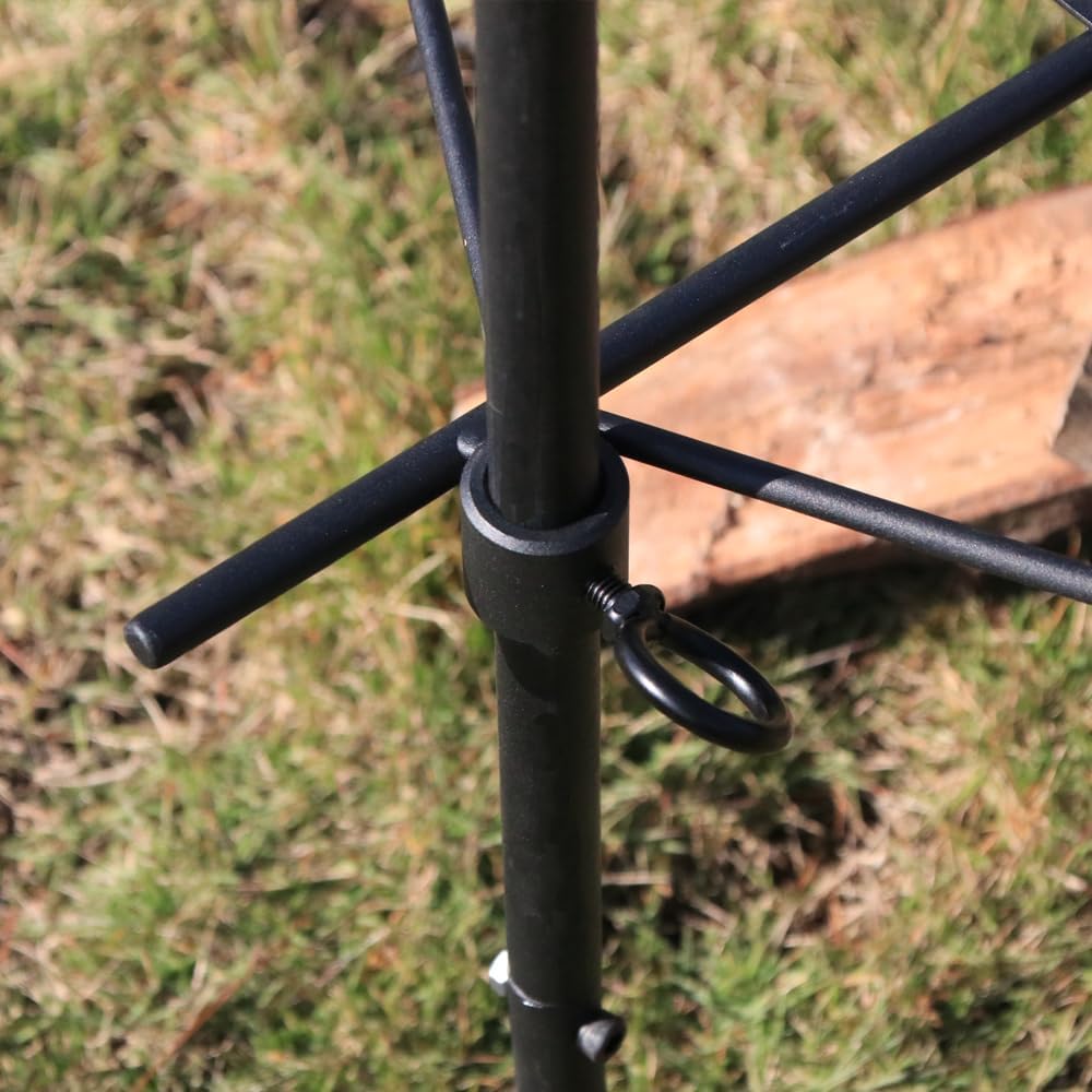 Open Fire Cooking Grill, Camping Cooking Tool Rotating Campfire Grill,Fire Pit Grill,Heavy Duty Steel Grill,Cooking Grill Stand, Multifunction Fire Pit Grill for Outdoor Barbecue Camping Garden Dinner