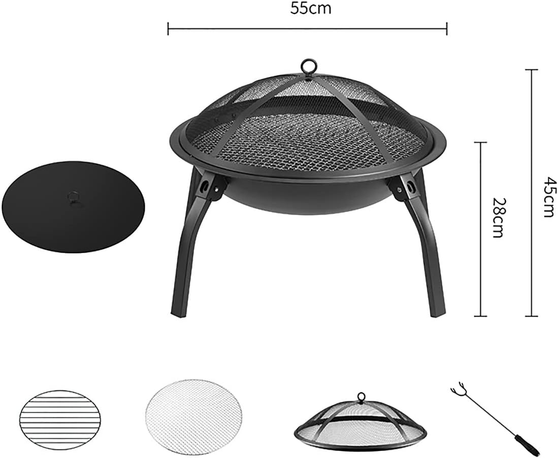 Foldable Home Fireplace Patio Villa Heating Stove Outdoor Charcoal Grill Indoor Grill fire Pit Grill， Portable Wood Burning Stovem,Camping Stove,Camping incinerator Frame