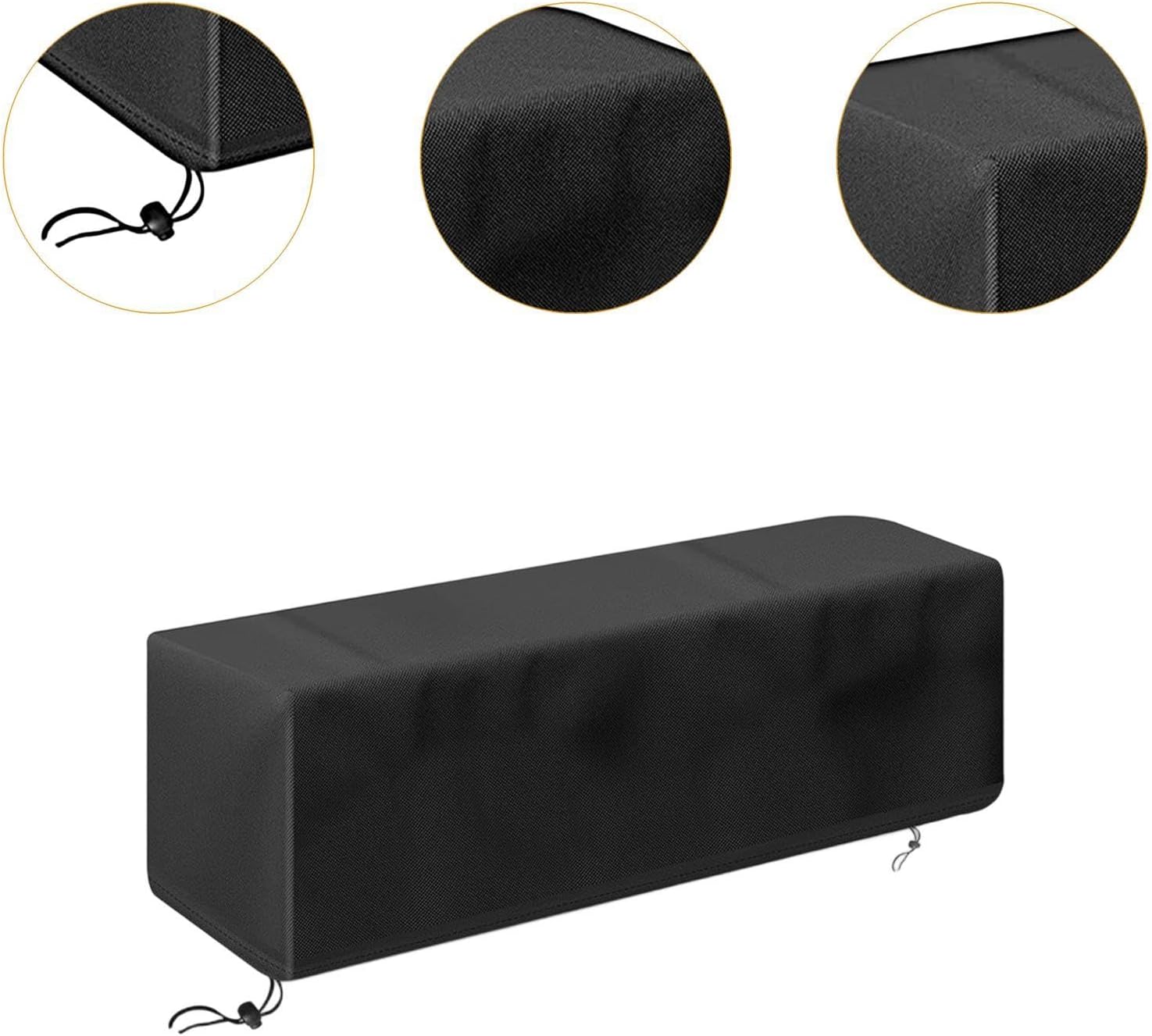 Fire Cover Heavy Duty Weatherproof Oxford Fabric Protection for Outdoor Fire Pit 29 x 9.5 x 8.6 Inch Rectangular