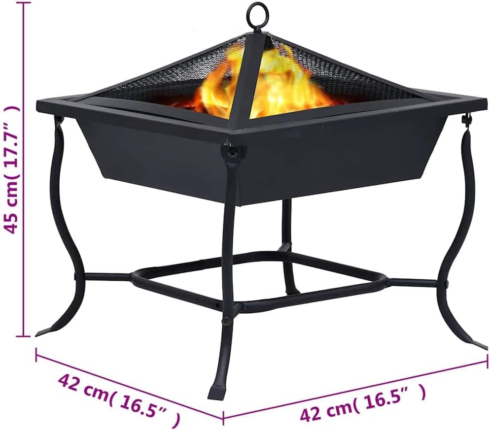 Fire Pit Black 16.5