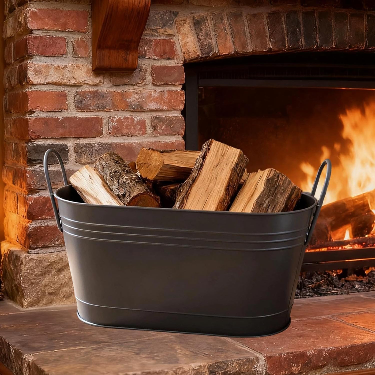 Ash Bucket Multi Functional Firewood Storage Rack Stable Outdoor Fire Pot Firepit Bowl for Backpacking Garden Backyard Patio