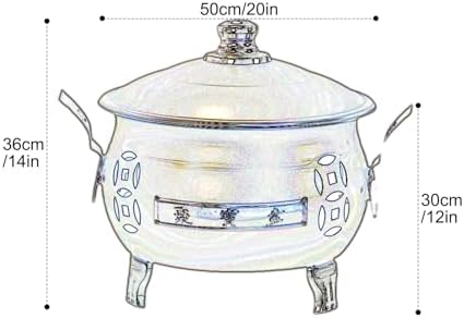 Outdoor Burn Barrel, Incinerator with Lid, Metal Fire Pit, Double Handle Trash Burning Containers, for Burning Garbage Leaves(Red,45cm/18in)