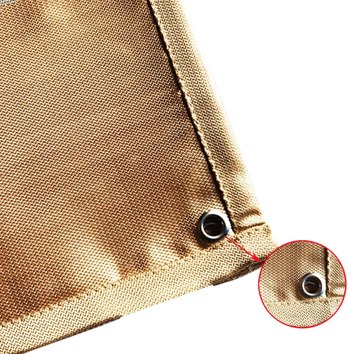 Tarp, Fire Pit Mat, Fireproof Mat Heat Resistant Protector Mat for Decking BBQ Grill Garden Ground Patio Lawn Beach Camping Fire Pit Accessories (Color : Beige, Size : 2x2m)