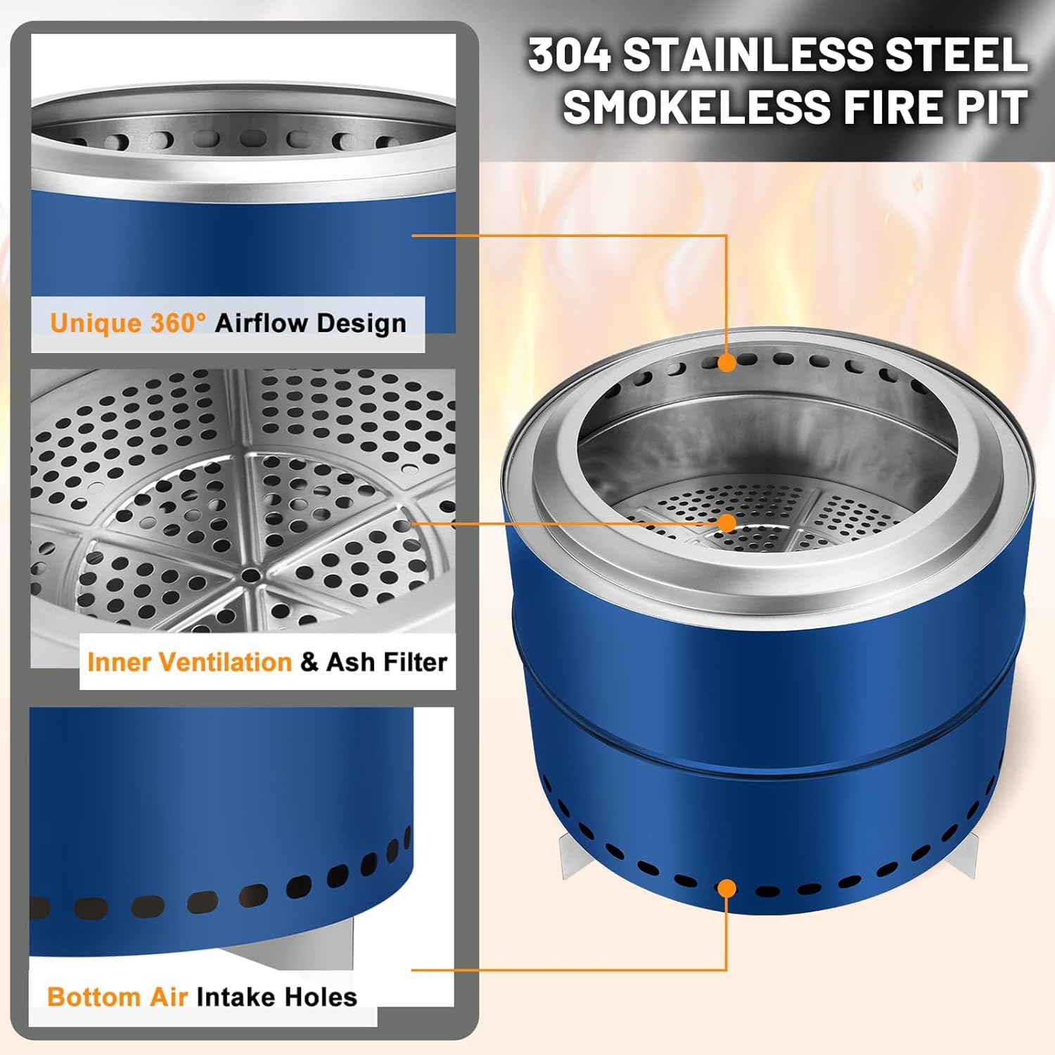 Portable Smokeless Fire Pit 20