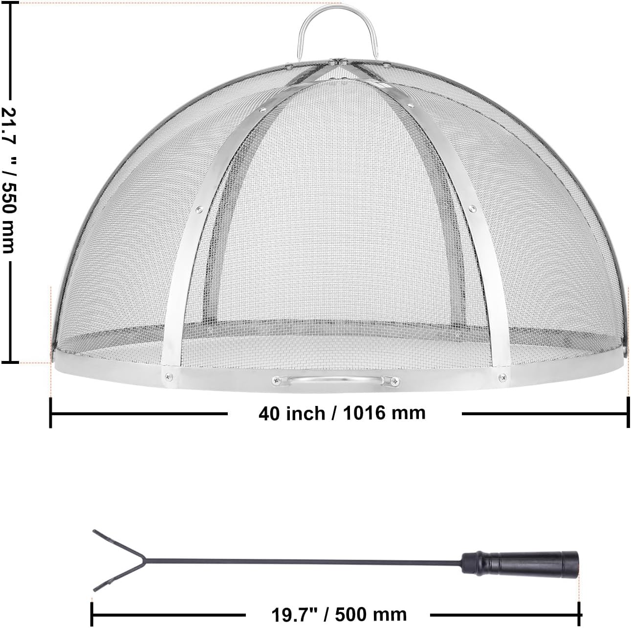 Happybuy Firepit Spark Screen Lid, 40