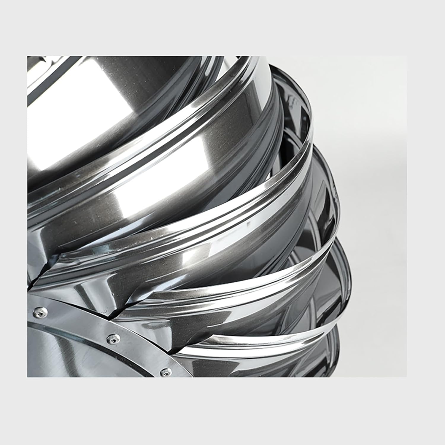 Ventilation Chimney Cowl - 200-400mm Stainless Steel Spinning Wind Rotating Cap, with Fixed Feet, Prevent Movement for Houses Factory Attic Farm (400)