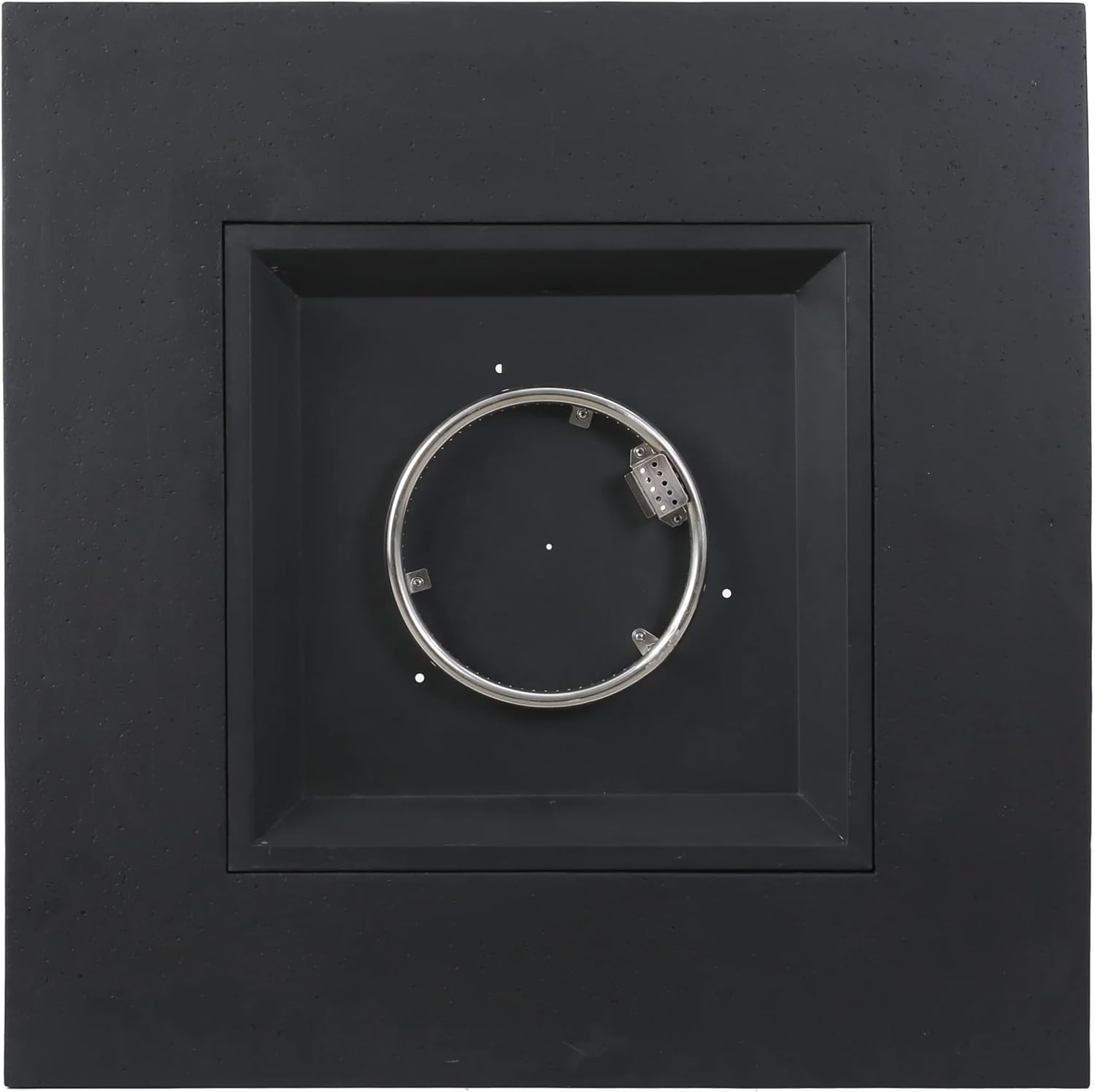 Penau Outdoor 50000 BTU Propane Fire Pit, Modern Dark Gray Concrete Square Firepit with Tank Holder, No Assembly Required, 39.25 x 39.25 x 11.47 Inchs