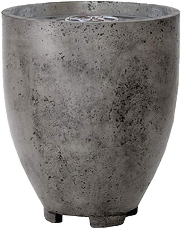 Prism Hardscapes Pentola 1 Concrete Gas Fire Pit (PH-413-4NG), Natural Gas, Pewter, 24-Inch