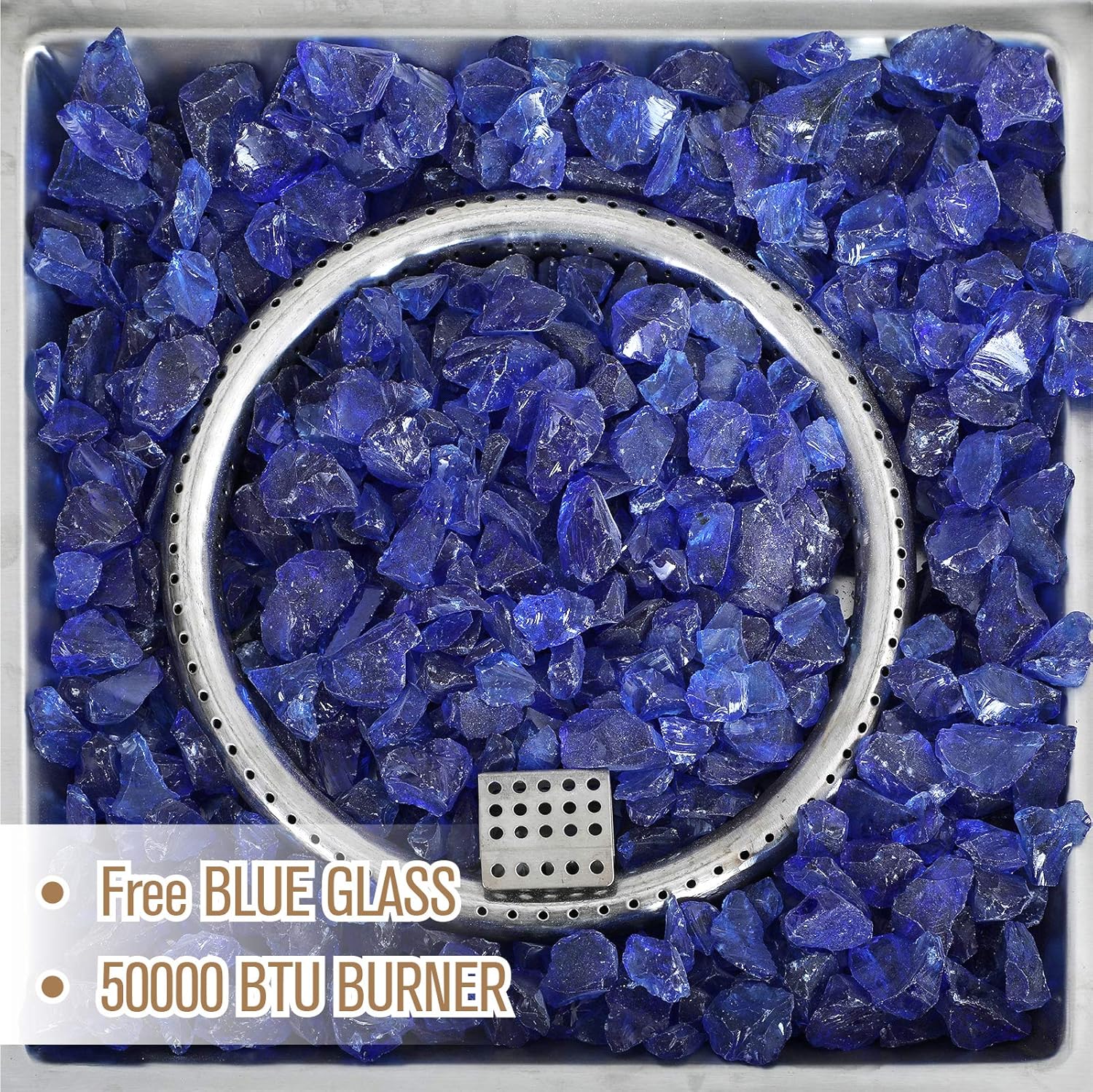 MFSTUDIO 5 Piece Outdoor Patio Conversation Furniture Fire Propane Pit Set，4 Textilene Quick Dry Foam Padded Swivel Chairs and 28 inch Steel Striped Square Fire Table for Patio, Porch, Backyard,Black