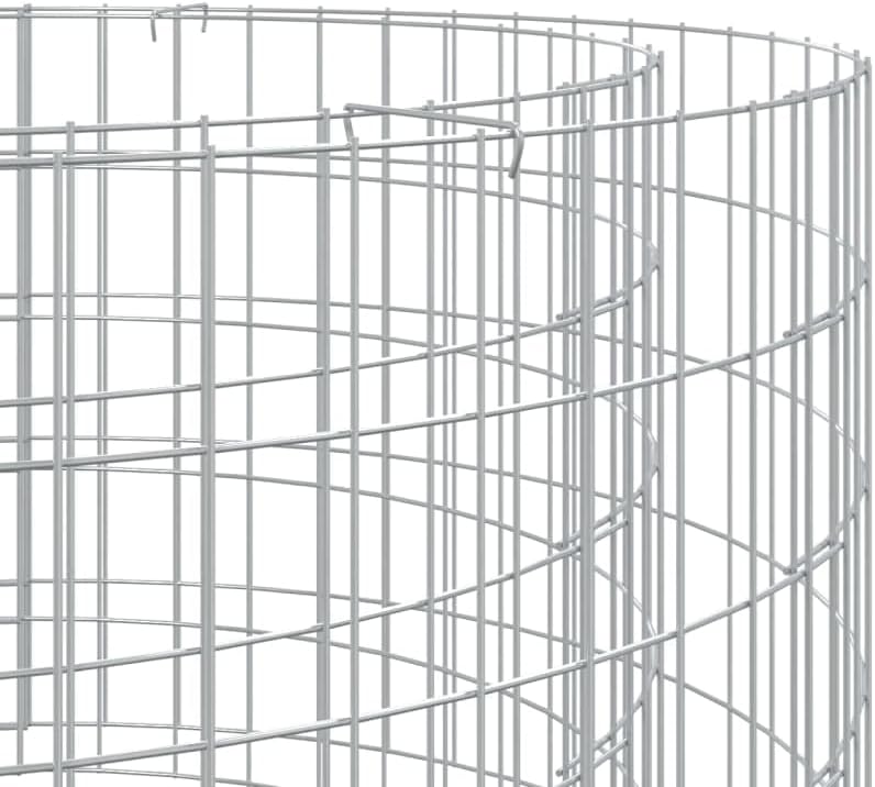 SKM Gabion Fire Pit Ø 100 cm Galvanised Iron (Weight-24KG)