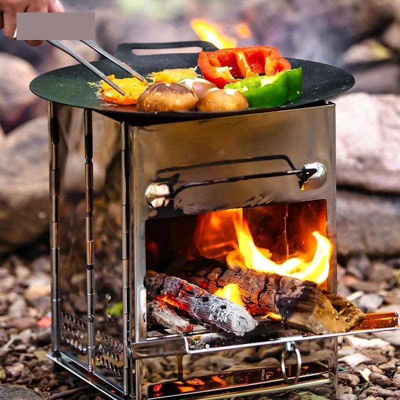 Outdoor Fireplaces Outdoor Garden Wood Burning Barbecue Stove Folding Fire Pit Bonfire Firewood Brazier for Camping Fire Pits