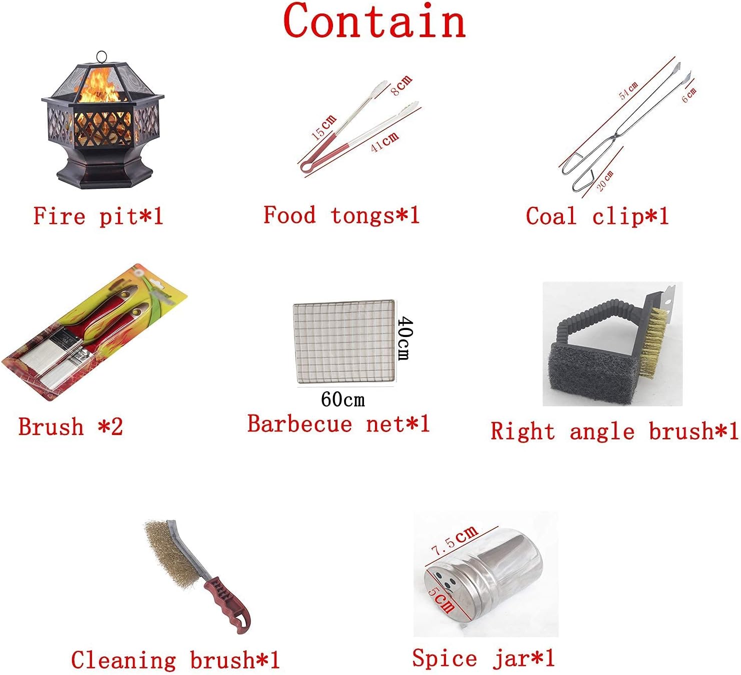 Wood Burning Fire Pit Outdoor Fire Pit Table Grill Bowl Outdoor Heaters & Fire Pits with Grill Grate for Camping Picnic Bonfire Patio Backyard Garden Beaches Park