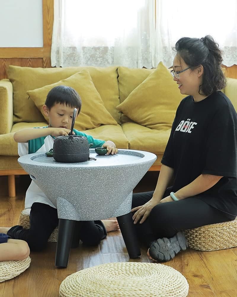 Outdoor Fire Pit Portable Garden Wood Burning Fire Pit, Outdoor Fire Bowl with Grill and Lid, Garden Barbecue Party Heater, 39cm/15.4