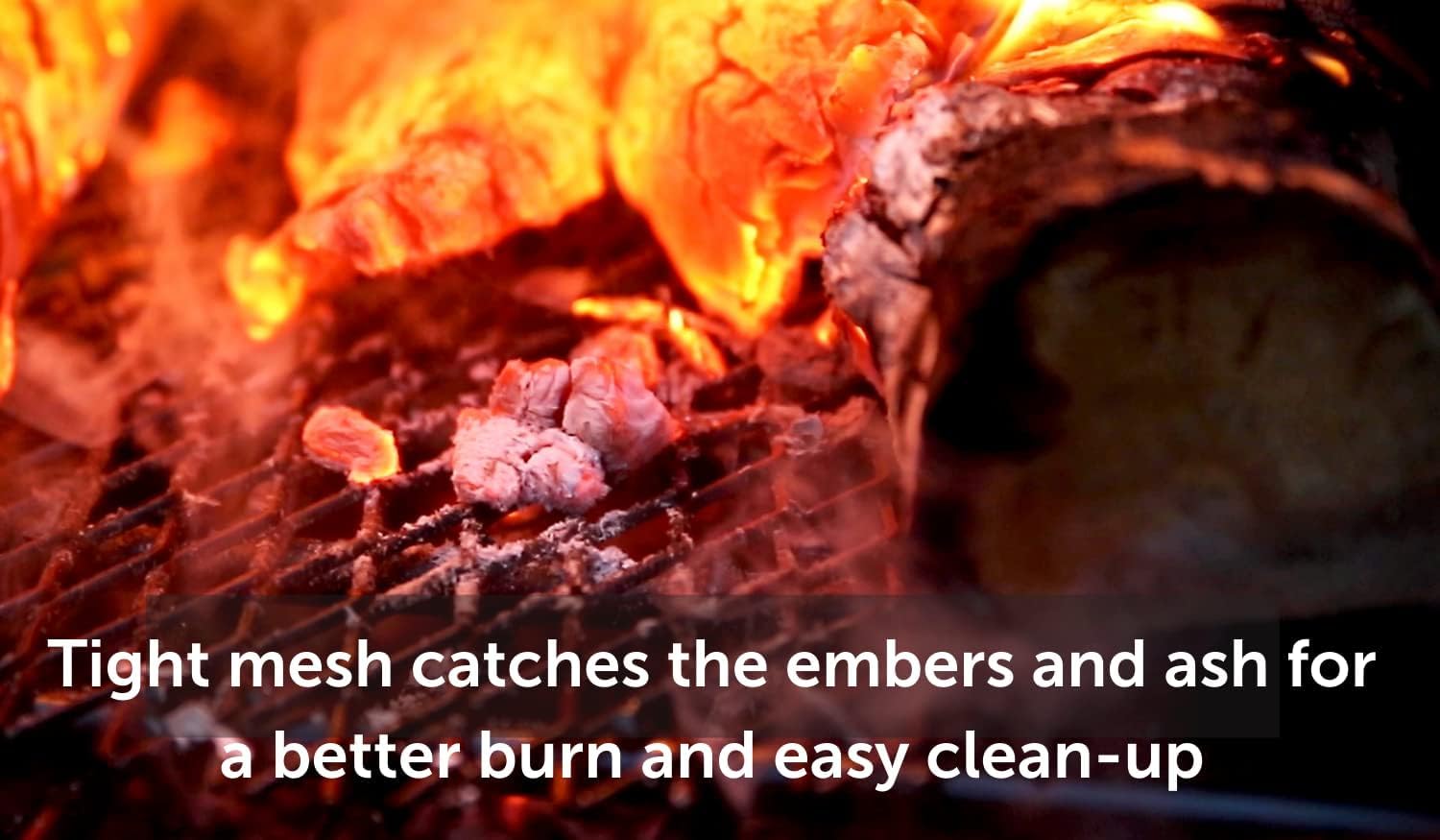 Walden Backyards Fire Pit Grate with Ember Catcher - High Temperature Heavy Duty Steel Round Firegrate for Outdoor Pits and Campfire - 24”